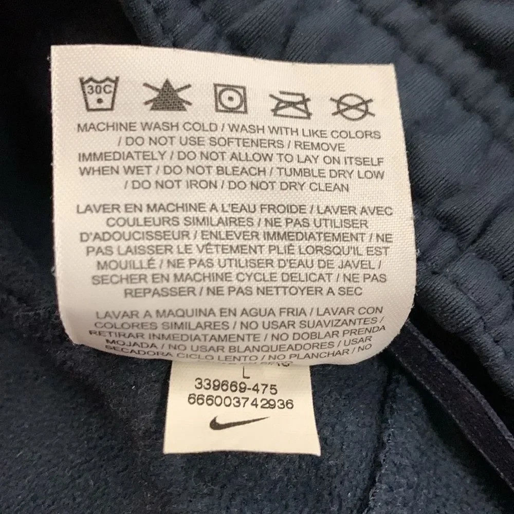 Nike Dri-Fit Men's Navy Tapered Fleece Lined Ankle Zip Athletic Sweatpants Sz L